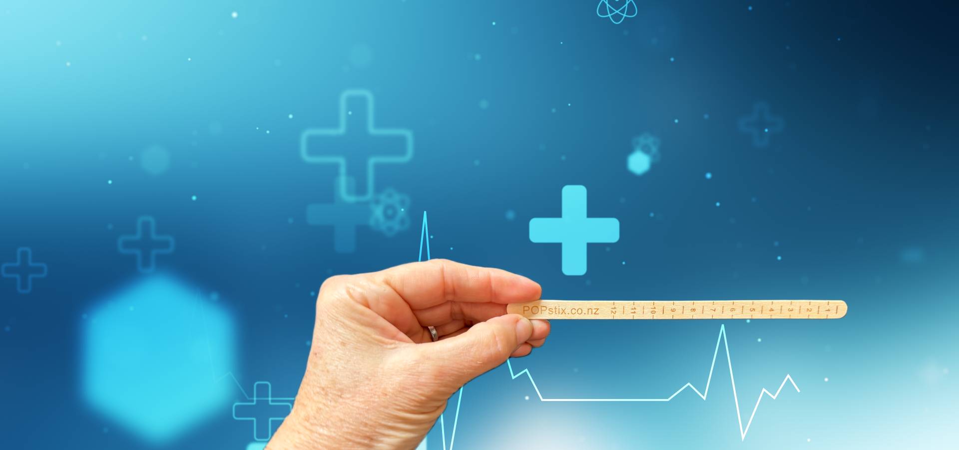 POPstix measurement stick being used